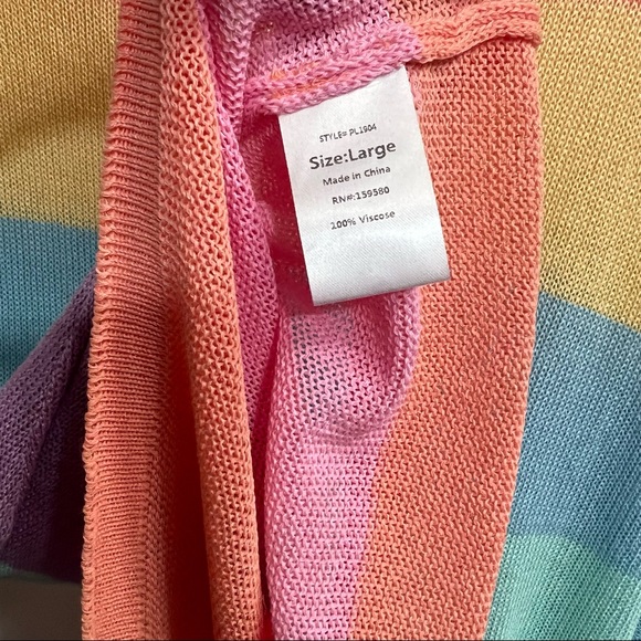 Pink Lily Multicolor light weight sweater Large - Picture 10 of 10